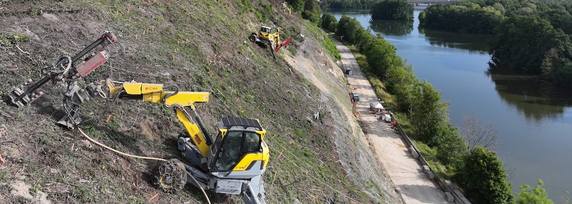 Sécurisation de falaise, Côte Chapiron (54)